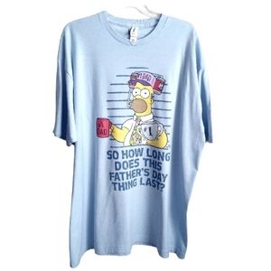 Father's Day Tee Mens Blue  Short Sleeve Tee Size XXL